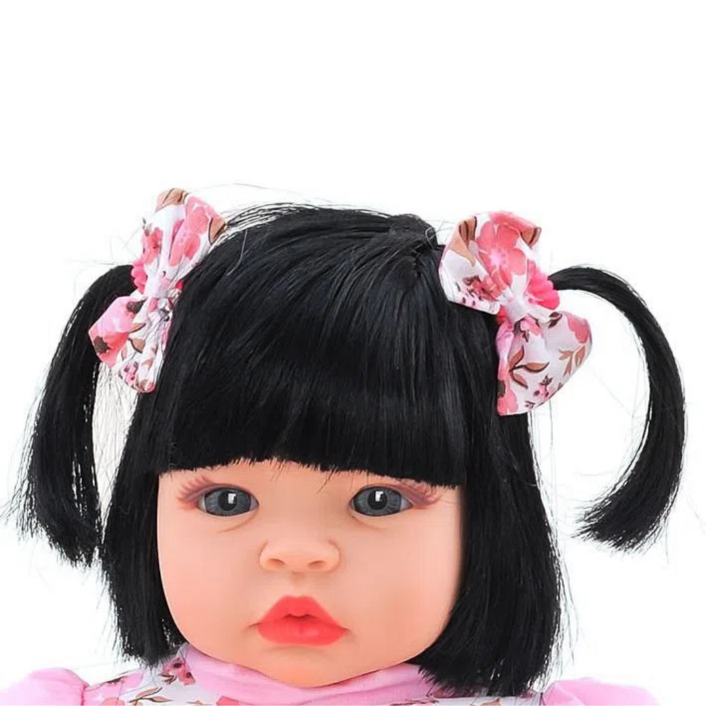 Boneca Morena Estilo Reborn Baby Kiss - Refletindo Você