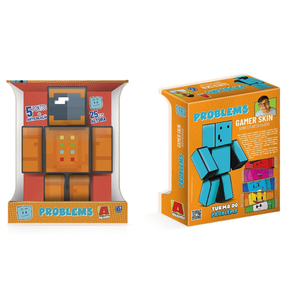 Boneco r Problems Minecraft Articulado - 25 cm Algazarra