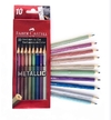 Lápis de cor sextavado ecolapis 10 cores metalic - Faber-Castell