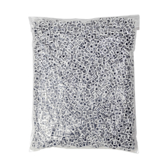 Plastico cuadrado Blanco Letra Negra Paquete Grande 500 gr - comprar online