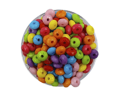 Donas de plastico multicolor 6mm