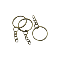 Argolla Sin Fin Lisa Con Cadena 1.2 x 25MM Bronce