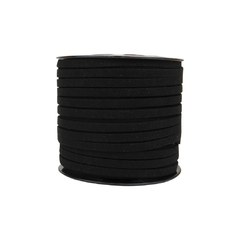 Rollo de Gamuza Negra 0.5 cm x 45 mt - comprar online