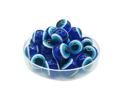 Ojos turcos redondos 10 mm Azul - comprar online