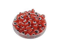 Ojos turcos planos 6 mm rojo - comprar online