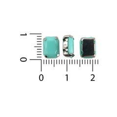 Gemas Engarzada Opaca Rectangular 06x08 mm - comprar online