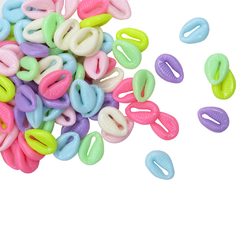 Buzios de plastico pastel mix color - tienda online