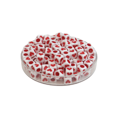 Plastico Cuadrado Corazon Rojo - comprar online