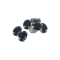 Gemas Engarzada Opaca Oval 10x14 mm - tienda online