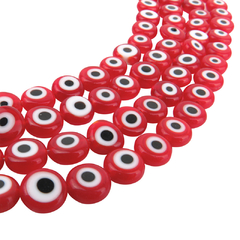 Tira ojos turcos rojo planos vidrio 6 mm en internet