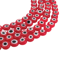 Tira ojos turcos rojo planos vidrio 8 mm en internet