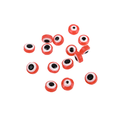 Ojos turcos planos 8 mm Rojo - tienda online