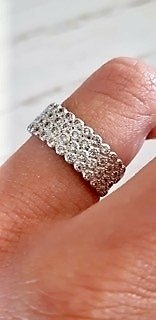 AN9064 ANILLO PLATA 925 RODINADO MICROPAVE - comprar online