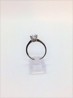 AN9168 - Anillo Cintillo de Plata 925 Rodinado y Cubic