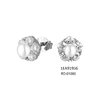 AR0249 - Aros Plata 925 Rodinados Perla y Cubic