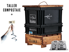 Compostera Balconi 20 litros + aireador + taller - comprar online