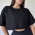 Remera Crop Over Lufit NEGRO - tienda online