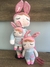 Kit Mamãe e filhinhas 3 bonecas ( cinza, rosa ou amarela) - comprar online