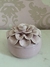 Pote decorativo flor em cerâmica - rosa bebê