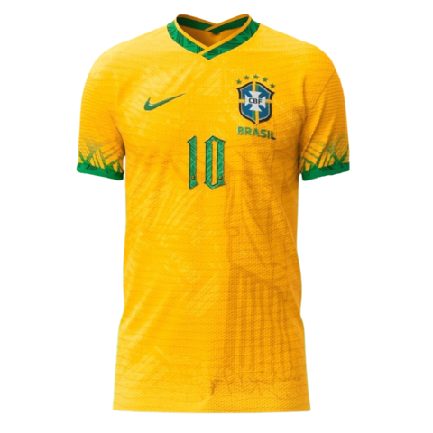 Camisa Seleção Brasil Copa do Mundo - Personalização do dragão 22/23  Amarela - Nike - Masculino Torcedor