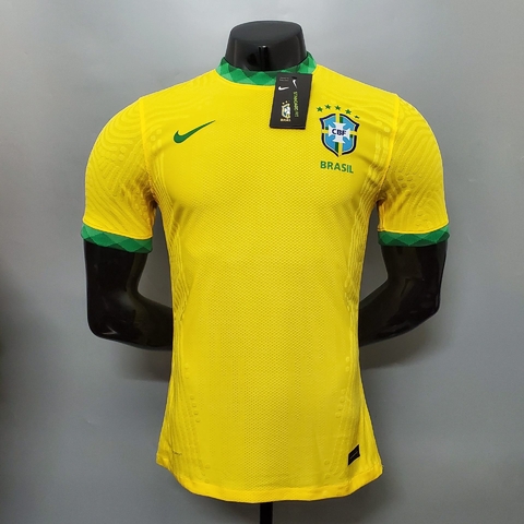 Camisa Brasil Home 21/22 nike Masculina Torcedor Amarela e Verde