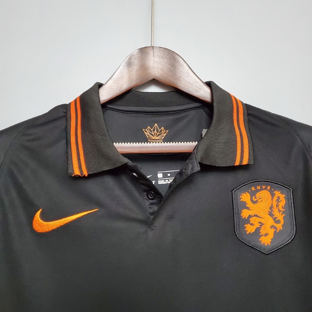 Camisa Holanda Away 20/21 Torcedor Nike Masculina - Preta