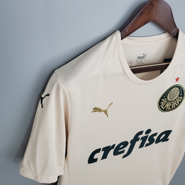 Camisa Palmeiras III 21/22 Masculina Torcedor Bege - Casa do Manto JC