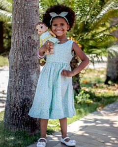 Vestido Infantil Melancia Modelo Encanto - Tamanhos 1 a 8 anos