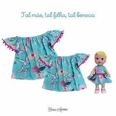 Kit Tal Mãe Tal Filha Vestido Infantil + Roupa Boneca