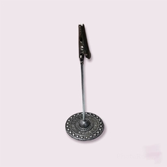 Base Con Pinza Cocodrilo Broche Souvenir Porta Precio - Moon Glass