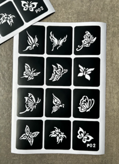 Plancha de stencils para tattoos P02