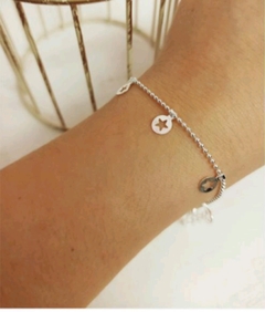 PULSERA STAR DE ACERO BLANCO 