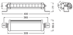 Barra LED - 309 mm - 12/24V - (1 Pza) - 35W - COMBO - tienda en línea