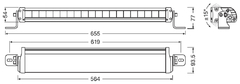 Barra LED - 564 mm - 12/24V - (1 Pza) - 68W - COMBO - tienda en línea