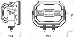 Faro Rectangular LED - 241 mm - 12/24V - (1 Pza)- 70/1.5W - CB