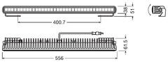 Barra LED - 556 mm - 12/24V - (1 Pza) - 44W - COMBO - Osram Mexico