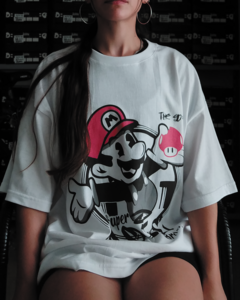 Remera de Algodon Blanco Super Mario - tienda online