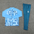 Conjunto Abrigo Infantil De Frio Olympique de Marseille Azul Claro Estampado 24/25 - comprar online