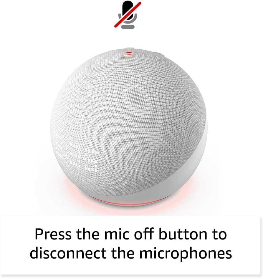 Echo Dot con reloj (5.ª generación, modelo de 2022) | Altavoz inteligente  wifi y Bluetooth con Alexa y reloj, con sonido más potente y de mayor