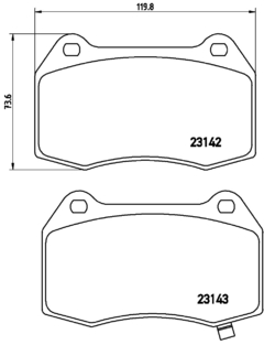 P56047 Pastilha de Freio Brembo Para NISSAN: 350Z Coupe 02-09, 350Z Roadster 03-09 / HONDA: INTEGRA Coupe 01 - comprar online