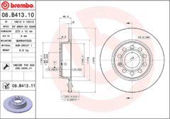 Discos traseiros Golf MK7 TSI 1.4 140 e 150cv 08.B413.11 na internet