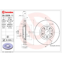 Par Disco Freio Brembo Diant Abarth Pulse 1.3t 09.D209.11 - comprar online