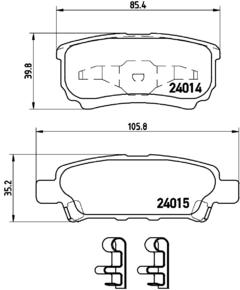 P54034 Pastilha de Freio Brembo Para MITSUBISHI: Lancer 2.0 11-17 , Jeep Compass até 17 - comprar online