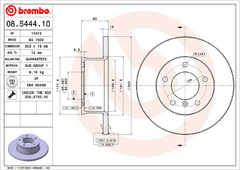 08.5444.10 PAR DE DISCO TRASEIRO HIGH CARBON MERCEDES-BENZ: G230 (W460W461/W463) 79-04, G230 (W460/W461/W463) 87+, G240 (W460) 79-87, G250 (W460/W461/W463) 87-93, G280 (W460/W461/W463) 79-00, G300 (W461/W463) 79-04 - comprar online