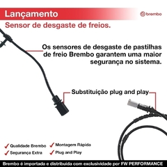 Sensor Desgaste Freio Brembo Dianteiro Mercedes-Benz C180, C200, C250, C300, C45 AMG A00353 - comprar online