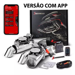 Difusor De Escape Elétrico Kit Duplo com app P/ motores V8 V6 3.0 pol Slim Super Edition