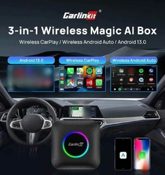 Streaming Box CARLINKIT PLUS QCM-6225 128GB / 8GB RAM - WIFI + 4G Android 13 p/ carros com carplay de fábrica 2017> - loja online