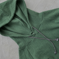 Blusa de moletom tweed canguru verde - Transa 55