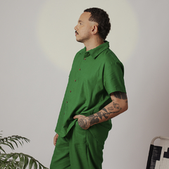Camisa Viscolinho Verde - comprar online