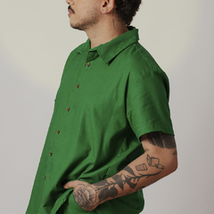 Camisa Viscolinho Verde - Transa 55